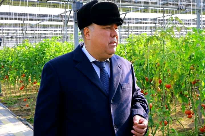 Боздиди Раиси вилоят Раҷаббой Аҳмадзода аз гармхонаи "ММК Агро"