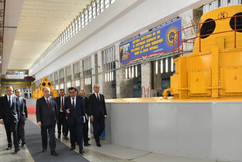 The Head of State, Emomali Rahmon, commissioned Hydropower Unit No. 7 of the Nurek Hydropower Plant following its repair and modernization.