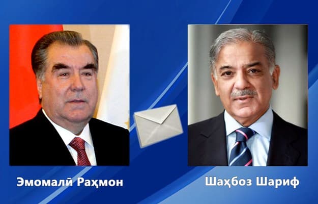 President Emomali Rahmon Congratulates Pakistani Prime Minister Shehbaz Sharif on Successful Mediation of Iran–U.S. Peace Agreement