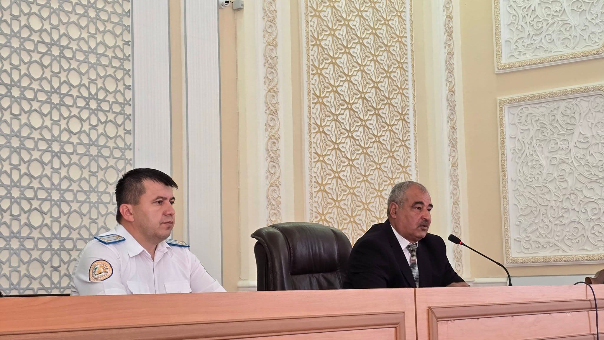 Review of the submission of the Department of the Agency for State Financial Control and Anti-Corruption of the Republic of Tajikistan in the cities and districts of the Kulob region at the extended meeting of the executive body of state authority of the Shamsiddin Shohin district