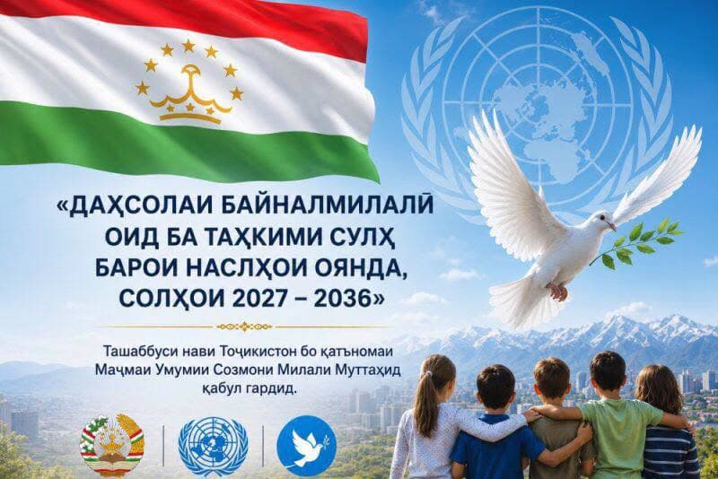 THE RESOLUTION "INTERNATIONAL DECADE FOR STRENGTHENING PEACE FOR FUTURE GENERATIONS" — THE REPUBLIC OF TAJIKISTAN'S LATEST INITIATIVE TO ADVANCE GLOBAL PEACE AND SECURITY