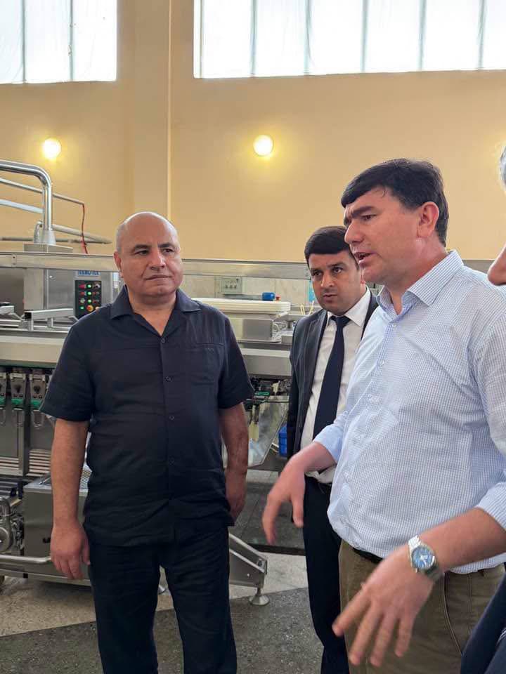 Government Representative Visits Ice Cream Manufacturing Enterprise in Bokhtar