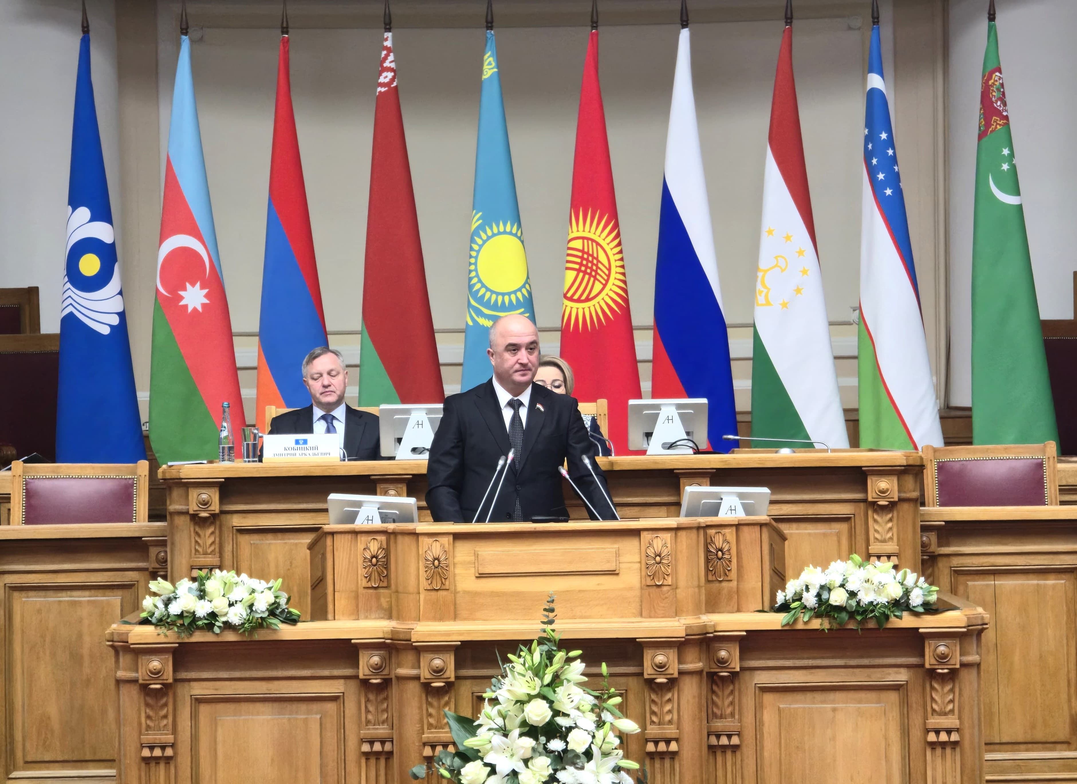 Faizali Idizoda Delivers a Speech at the IPA CIS Council Meeting