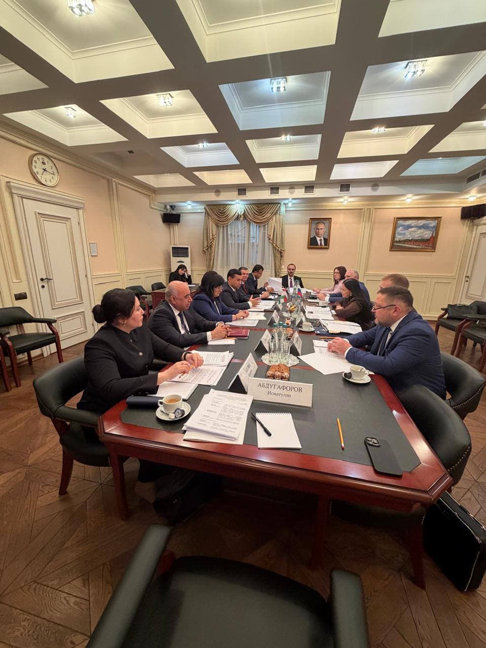 ИШТИРОКИ ҲАЙАТИ ВАЗОРАТИ МЕҲНАТ, МУҲОҶИРАТ ВА ШУҒЛИ АҲОЛИИ ҶУМҲУРИИ ТОҶИКИСТОН ДАР ҶАЛАСАИ 5-УМИ ГУРӮҲИ КОРИИ МУШТАРАК ОИД БА МУБОРИЗА БО МУҲОҶИРАТИ ҒАЙРИҚОНУНӢ