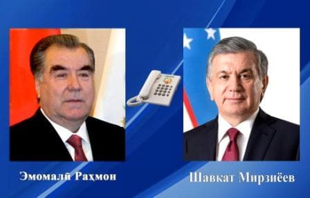 President of the Republic of Tajikistan Emomali Rahmon Holds a Telephone Conversation with President of the Republic of Uzbekistan Shavkat Mirziyoyev