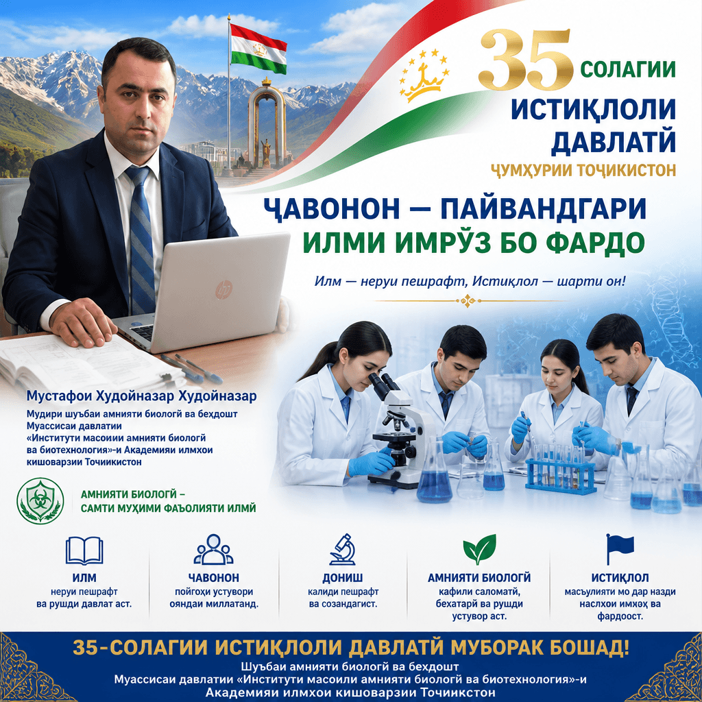 ҶАВОНОН ПАЙВАНДГАРИ ИЛМИ ИМРӮЗ БО ФАРДО Ба истиқболи 35-солагии Истиқлоли давлатии Ҷумҳурии Тоҷикистон