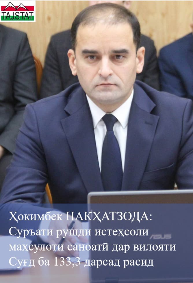 Хакимбек Накхатзода: Темпы роста производства промышленной продукции в Согдийской области достигли 133,3%.