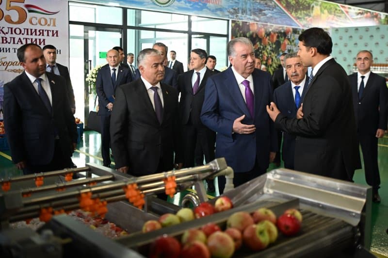 The Head of State, Emomali Rahmon, commissioned three new industrial enterprises in the industrial zone of Khorugh
