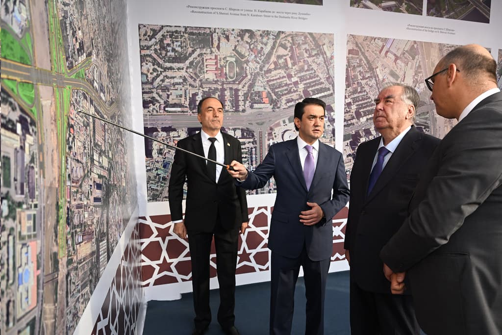 Groundbreaking Ceremony for the Construction of Two-Level Overpasses and the Reconstruction of the Road Bridge on Saadi Sherozi Avenue in Dushanbe