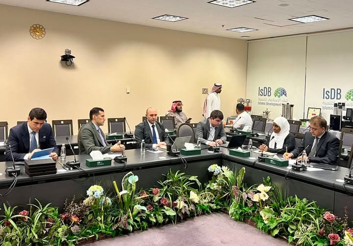 Meeting of the First Deputy Minister of Finance, Majidi Yusuf Khairullo, with the Director of the Procurement Department, Mr. Aamir Mir.