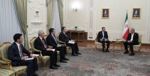 МУЛОҚОТИ САРВАЗИРИ ҶУМҲУРИИ ТОҶИКИСТОН ҚОҲИР РАСУЛЗОДА БО ПРЕЗИДЕНТИ ҶУМҲУРИИ ИСЛОМИИ ЭРОН МАСЪУД ПИЗИШКИЁН