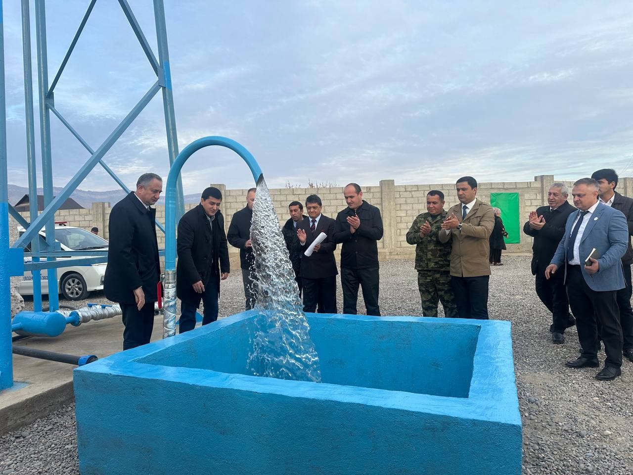 Открытие водонапорной башни в джамоате Хилоли Хуросонского района Хатлонской области