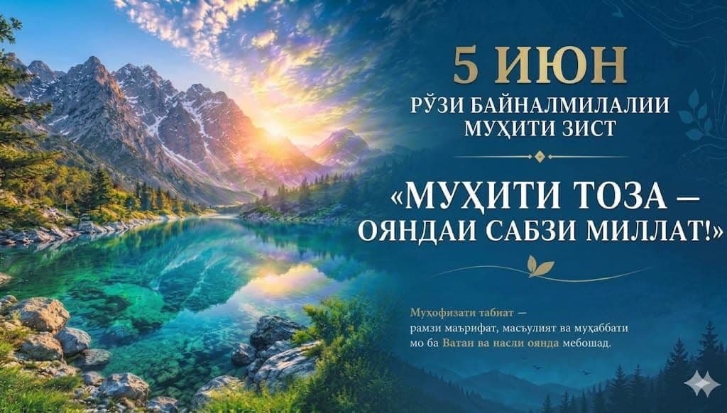 Поздравление председателя Комитета по охране окружающей среды при Правительстве Республики Таджикистан по случаю Всемирного дня окружающей среды