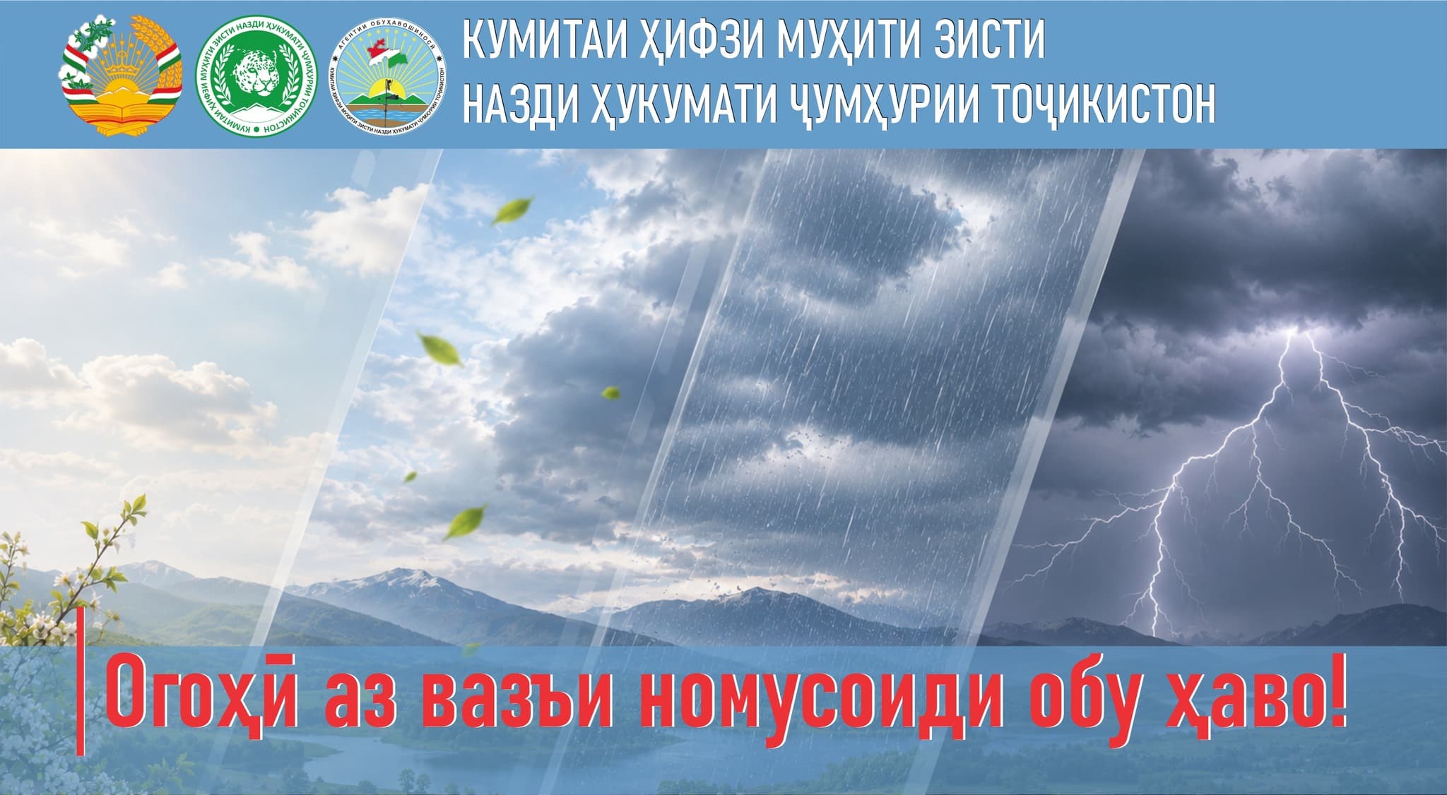 ВНИМАНИЕ!!! Ожидается неустойчивая погода