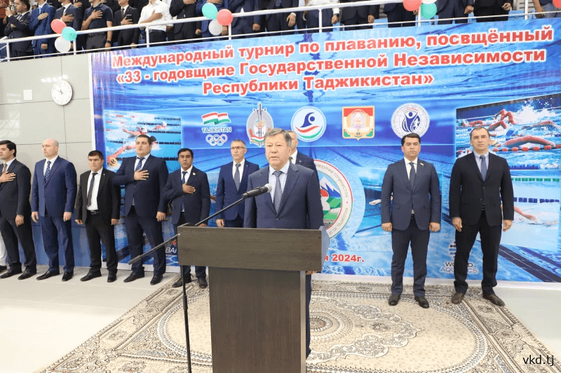 Начало международного соревнования в Душанбе по плаванию