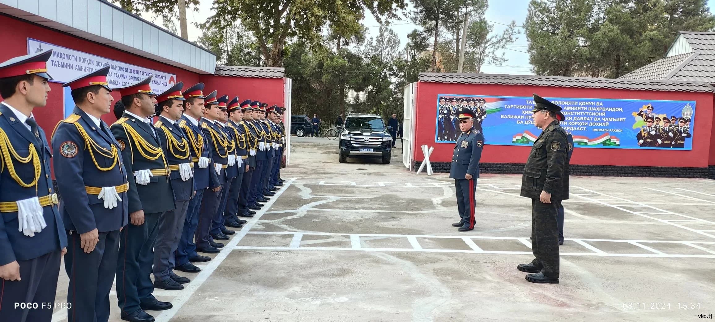 The Minister of Internal Affairs got acquainted with the conditions of service of police officers in Kubodien district