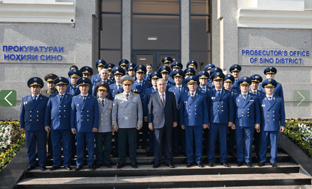 Открытие здания прокуратуры района Сино города Душанбе и Института изучения вопросов законности, правопорядка и повышения квалификации сотрудников органов прокуратуры Республики Таджикистан.